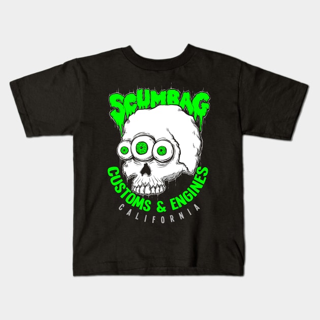 Scumbag Customs & Engines Kids T-Shirt by ElScorcho